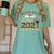 Proud Mom Of Two 2021 Graduates Twin Mama Graduation Leopard Women's Comfort Colors T-Shirt Chalky Mint