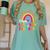 Rainbow Last Day Of 2nd Grade Teacher Student Graduation For Men Women Kids Women's Comfort Colors T-Shirt Chalky Mint