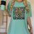 Senior 2021 Grad Class Of 2021 Graduation Leopard Cheetah Women's Comfort Colors T-Shirt Chalky Mint