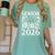 Senior 2026 Floral Flowers Class Of 2026 Graduation Kids Women's Comfort Colors T-Shirt Chalky Mint