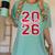 Senior 2026 Graduation Varsity Red Letters On The Back Women's Comfort Colors T-Shirt Chalky Mint