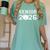 Senior Cheerleader Cheer Class Of 2026 Graduation Graduate Women's Comfort Colors T-Shirt Chalky Mint