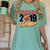 Senior Class Of 2019 Tshirt Graduation Students Football Women's Comfort Colors T-Shirt Chalky Mint