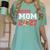 Senior Football Mom 2027 Team Class Of 2027 Graduation Mom Women's Comfort Colors T-Shirt Chalky Mint