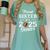 Senior Football Sister Class Of 2025 Graduation Graduate Women's Comfort Colors T-Shirt Chalky Mint