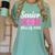 Senior Mom Class Of 2026 Pink Coquette Bow Graduation Women's Comfort Colors T-Shirt Chalky Mint