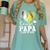 Senior Papa Class Of 2026 Baseball Softball Graduation Heart Women's Comfort Colors T-Shirt Chalky Mint
