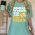 Social Worker Will Work For Pizza Graduation Women's Comfort Colors T-Shirt Chalky Mint