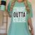 Straight Outta College Movie Parody Graduation Women's Comfort Colors T-Shirt Chalky Mint