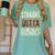Straight Outta Cosmetology School Leopard Graduation Women's Comfort Colors T-Shirt Chalky Mint