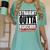 Straight Outta High School Class Of 2023 Graduation Women's Comfort Colors T-Shirt Chalky Mint