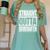 Straight Outta Kindergarten Graduation 2025 Kinder Women's Comfort Colors T-Shirt Chalky Mint