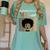 Unapologetically MHA-Ish Student Graduation Afro Women's Comfort Colors T-Shirt Chalky Mint