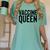 Vaccine Queen Nursing Graduation Shirt Women's Comfort Colors T-Shirt Chalky Mint