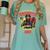 Woman Firefighter Aunt TiTi Auntie Black Graduation Women's Comfort Colors T-Shirt Chalky Mint