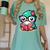 Adorable Book Lover Humming Bird With Reading Glasses Cute Women's Comfort Colors T-Shirt Violet