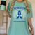 Blue Ribbon In Memory Of My Sister Colon Cancer Awareness Women's Comfort Colors T-Shirt Violet