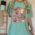 Coquette Teacher School Supplies Bows Books Globe Apple Cute Women's Comfort Colors T-Shirt Violet