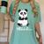 Cute Introvert Vibes – Panda Hello & Goodbye Women's Comfort Colors T-Shirt Violet