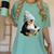 Cute Penguin Reading Book Faux-Crochet Print Women's Comfort Colors T-Shirt Violet