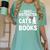 Easily Distracted By Cats And Books Cat & Book Lover Women's Comfort Colors T-Shirt Violet Easily Distracted By Cats And Books Cat & Book Lover Women's Comfort Colors T-Shirt Violet