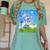 Frutiger Aero Aesthetic Tech Cherry Blossom Fishes Bubbles Women's Comfort Colors T-Shirt Violet