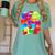 Frutiger Aero Aesthetic Tech Orb Pattern Heart Cherry Lips Women's Comfort Colors T-Shirt Violet