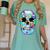 Frutiger Aero Aesthetic Tech Skull Computer Fishes Raglan Baseball Tee Women's Comfort Colors T-Shirt Violet