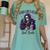 Good Girls Read Bad Books Sarcastic Skeleton Goth Skull Women's Comfort Colors T-Shirt Violet