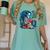 Hot Tea & Spicy Books Skeleton Reader Women's Comfort Colors T-Shirt Violet