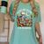 Leave Me Alone Skeleton Reading Book Floral Moon Librarian Women's Comfort Colors T-Shirt Violet