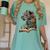 Leopard Book Flower Women's Comfort Colors T-Shirt Violet