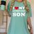 I Love My Introvert Son I Heart My Introvert Son Women's Comfort Colors T-Shirt Violet