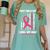 Pink In Memory Of Aunt Breast Cancer Awareness American Flag Women's Comfort Colors T-Shirt Violet
