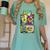 Teenage Mutant Ninja Turtles Retro Neon Comic Book Panels Women's Comfort Colors T-Shirt Violet