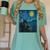 Van Gogh Starry Night Fantasy Reader Dragon Reading Book Women's Comfort Colors T-Shirt Violet