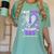 I Wear Purple In Memory Of My Dad Alzheimer's Awareness Women's Comfort Colors T-Shirt Violet