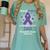 I Wear Purple In Memory Of Dad Pancreatic Cancer Awareness Women's Comfort Colors T-Shirt Violet