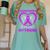 I Wear Purple In Memory Of Friend Alzheimers Heart Graphic Women's Comfort Colors T-Shirt Violet