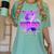 I Wear Purple In Memory Of My Husband Pancreatic Cancer Premium Tri-Blend Women's Comfort Colors T-Shirt Violet