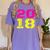 2018 Big Neon Numbers For The New Year Or Graduation Women's Comfort Colors T-Shirt Violet