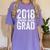 2018 Political Science Graduation Graduate Degree Women's Comfort Colors T-Shirt Violet