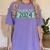 2024 Senior Class Graduation Shirt Graduate Women's Comfort Colors T-Shirt Violet