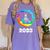 2033 Graduation Class Year Tie Dye Peace Sign Women's Comfort Colors T-Shirt Violet