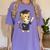 Cheetah Graduation Cute Kindergarten Elementary High School Women's Comfort Colors T-Shirt Violet