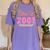 Class Of 2001 Meetup School Graduation Reunion Women's Comfort Colors T-Shirt Violet