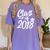 Class Of 2018 Graduation Cap Trendy Cute Women's Comfort Colors T-Shirt Violet