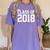 Class Of 2018 Graduation Senior High School College Women's Comfort Colors T-Shirt Violet