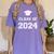 Class Of 2024 Graduation Women's Comfort Colors T-Shirt Violet