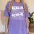Class Of 2024 High School Senior Graduation Groovy Wave Women's Comfort Colors T-Shirt Violet